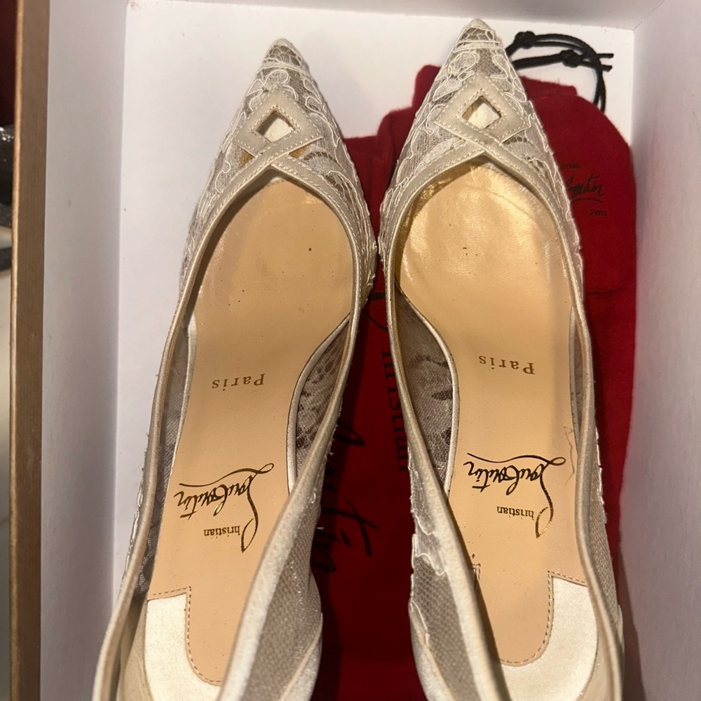 Christian Louboutin Beige Lace Heels